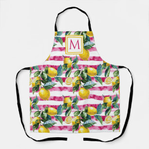 Personalized Monogram Lemon Kitchen Apron