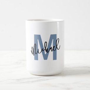 Personalized Monogram "M" with Name Michael –  Coffee Mug
