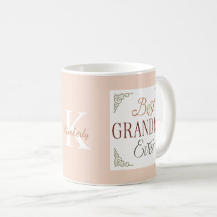 Personalized Monogram Name Best Grandma Ever  Coffee Mug