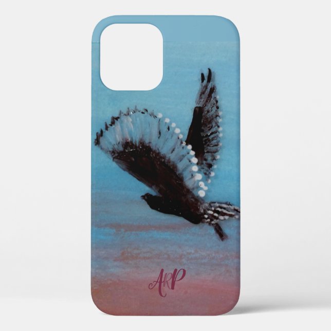 Personalized Monogram Owl Art Case-Mate iPhone Case (Back)
