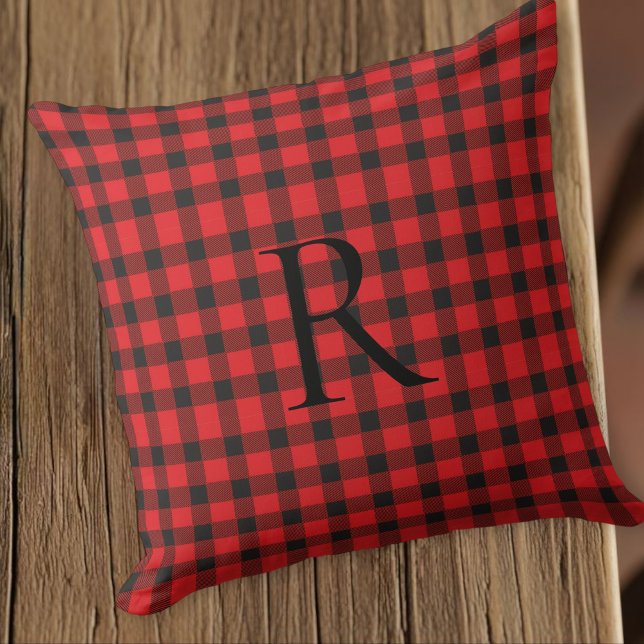 Personalized Monogram Pillow, Rustic Farmhouse Cushion (Creator Uploaded)