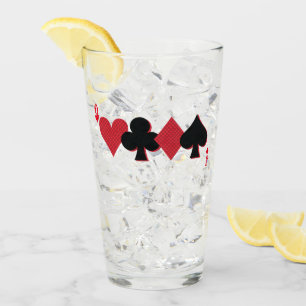 Personalized Monogram Playing Card Bridge & Poker Glass