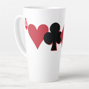 Personalized Monogram Playing Cards Bridge & Poker Latte Mug