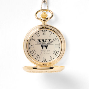 Personalized Monogram Pocket Watch
