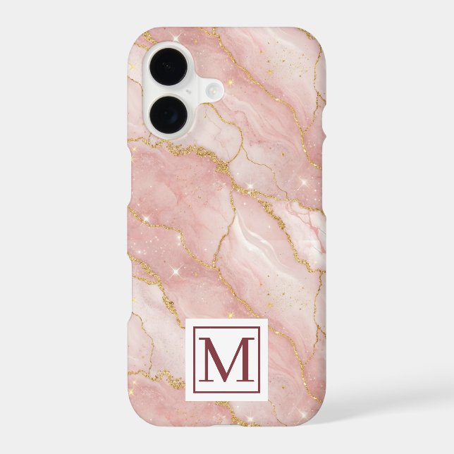 Personalized Monogram Rose Quartz Gold (Back)
