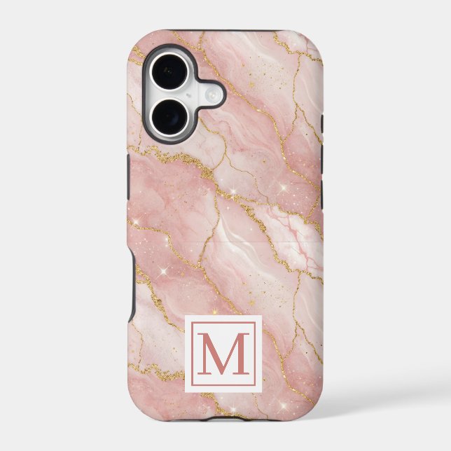 Personalized Monogram Rose Quartz Gold (Back)