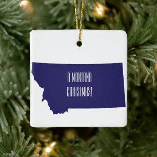 Personalized Montana State Christmas Ornament