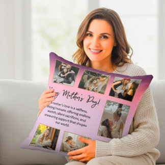 Personalized Mother’s Day Photo Collage  Cushion