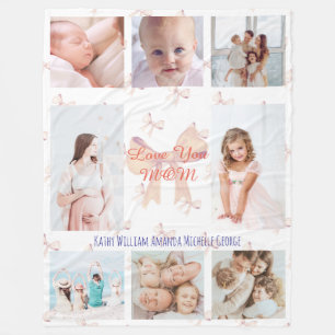 Personalized Mother’s Day Photo Gift for Mom Fleece Blanket