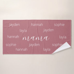 Personalized Mothers day gift for Mom Bath Towel