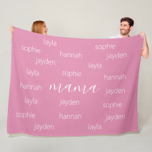 Personalized Mothers day gift for Mom Fleece Blanket