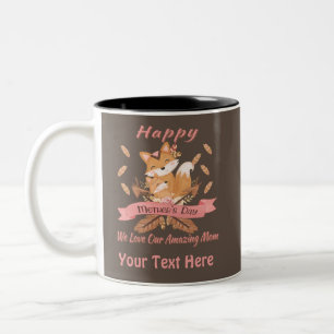 Personalized Mothers Day We Love Our Amazing Mom Two-Tone Coffee Mug