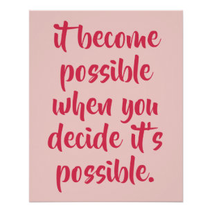 PERSONALIZED MOTIVATIONAL QUOTES SIMPLE STYLISH POSTER