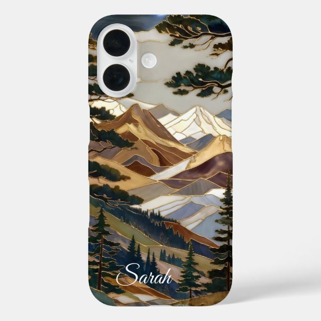 Personalized Mountain Landscape Phone Case (Back)