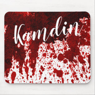 Personalized Mouse Pad Blood Splatter Vampire Goth