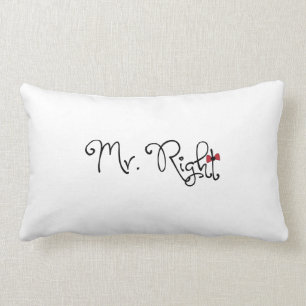 Personalized Mr. Right Lumbar Pillow