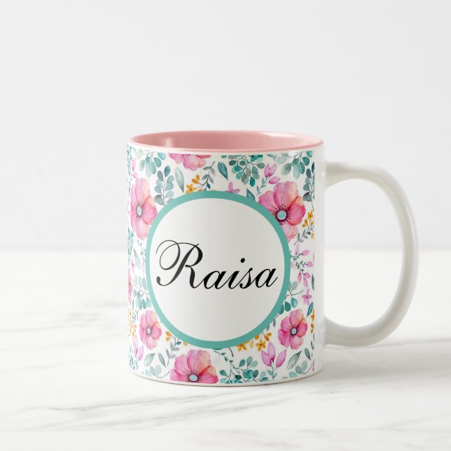 Personalized Mug Floral (Right)