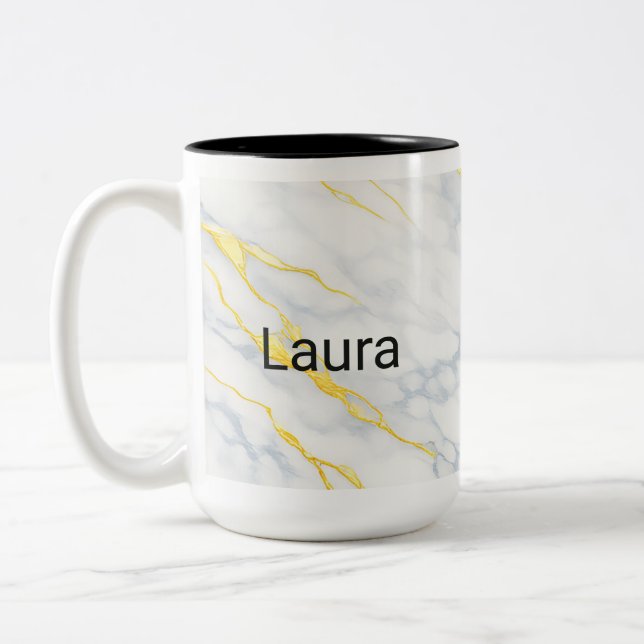 Personalized Mug Gold Veining Effect Custom Mug  (Left)