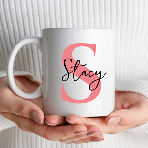 Personalized Mug Monogram Mug with Letter and Name