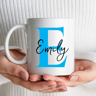 Personalized Mug Monogram Mug with Letter and name
