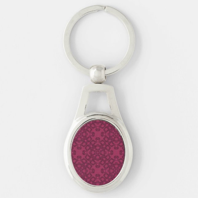 Personalized Mulberry Pattern Key Ring (Front)
