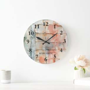 Personalized Multicolor Paint Chips Wall Large Clock