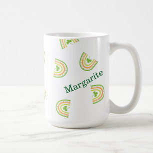 Personalized Multicolor Rainbows & Shamrocks Coffee Mug