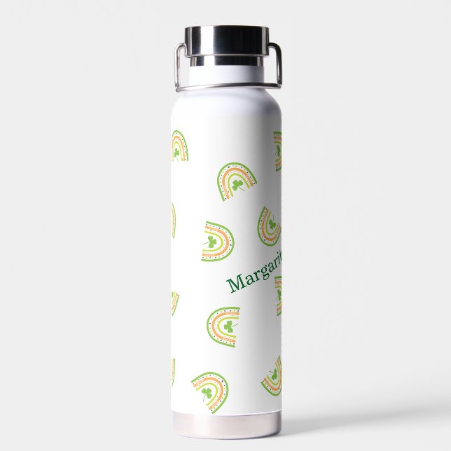 Personalized Multicolor Rainbows Water Bottle (Back)