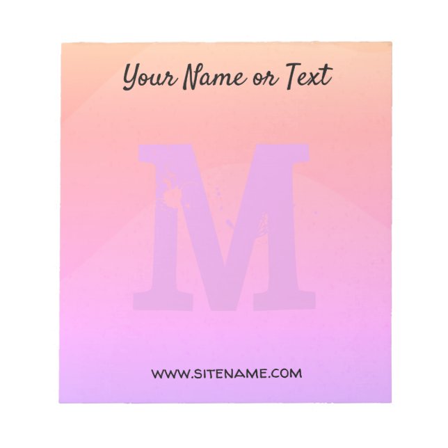 Personalized Multicolored Notepad (Front)