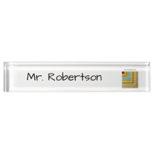 Personalized "Multiplication Chart" Nameplate