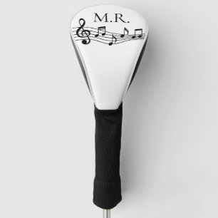 Personalized Music Notes Monogram Golf Head Cover