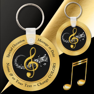 Personalized Music Party Favors for Any Occasion Key Ring