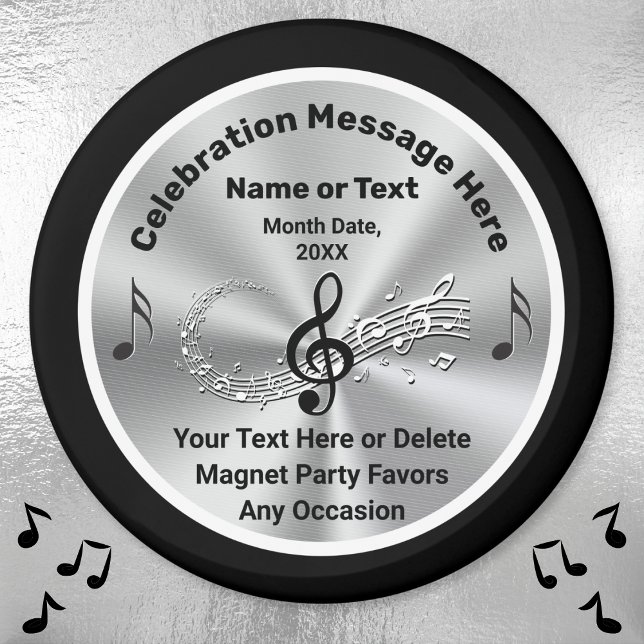 Personalized, Music Party Favours, Music Note Magnet (Music notes magnets. Music party favors for adults and kids. Music themed party supplies, Musical.)