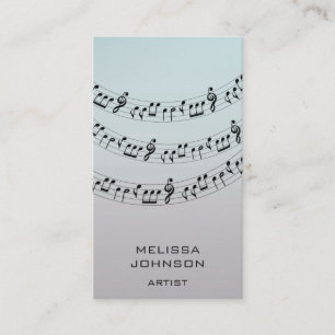 Personalized Musician Compositor Vocalist Ombre Business Card