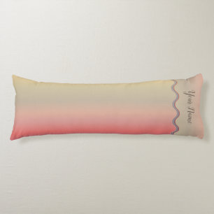 Personalized Muted Neutral Waves Body Pillow