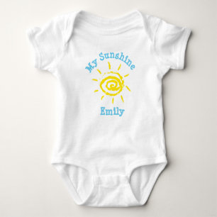Personalized My Sunshine Baby Name Baby Bodysuit
