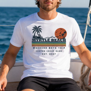Personalized Myrtle Beach Weekend Bachelor Party T-Shirt
