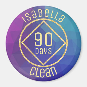 Personalized NA Narcotics Anonymous clean time Magnet