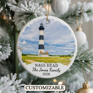 Personalized Nags Head Ornament, North Carolina Ceramic Ornament