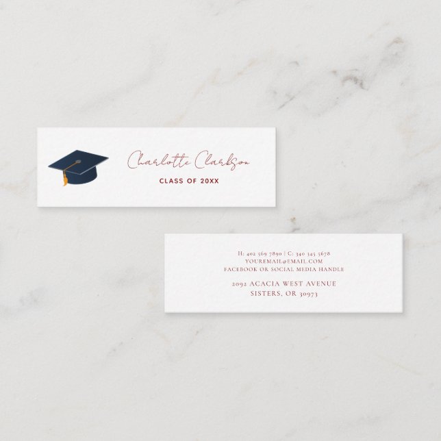 Personalized Name 2026 Graduate Aspiration Calling Card (Front/Back)