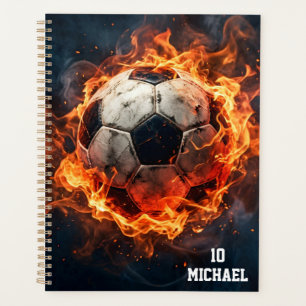 Personalized Name And Number Soccer Ball Football Planner