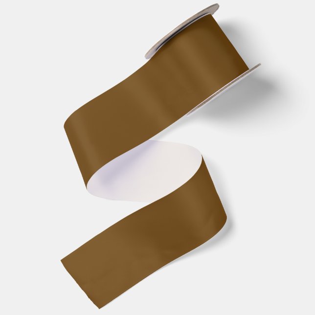 PERSONALIZED NAME AND TEXT DARK BROWN SATIN RIBBON (Front+Back)