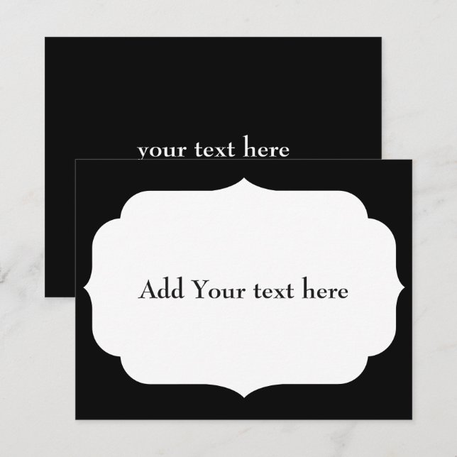 PERSONALIZED NAME AND TEXT  RSVP CARD (Front/Back)