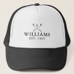 Personalized Name And Year Golf Clubs Trucker Hat<br><div class="desc">Personalize the name and year set in classic typography to create a unique golf gift and keepsake for any golfer. Designed by Thisisnotme©</div>