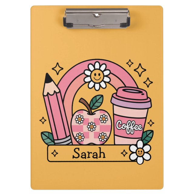 Personalized Name Back to School Gift for Teacher Clipboard (Front)