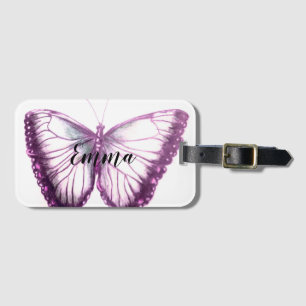 Personalized Name Beautiful butterfly Luggage Tag