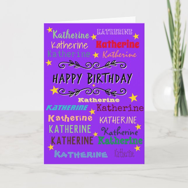 Personalized Name birthday Card- multiple Card (Front)