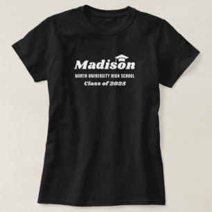 Personalized Name Black Class of 2023 Graduation T-Shirt