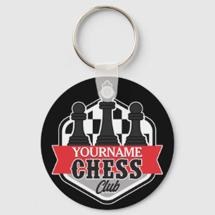 Personalized NAME Chess Player Club Checkmate  Key Ring