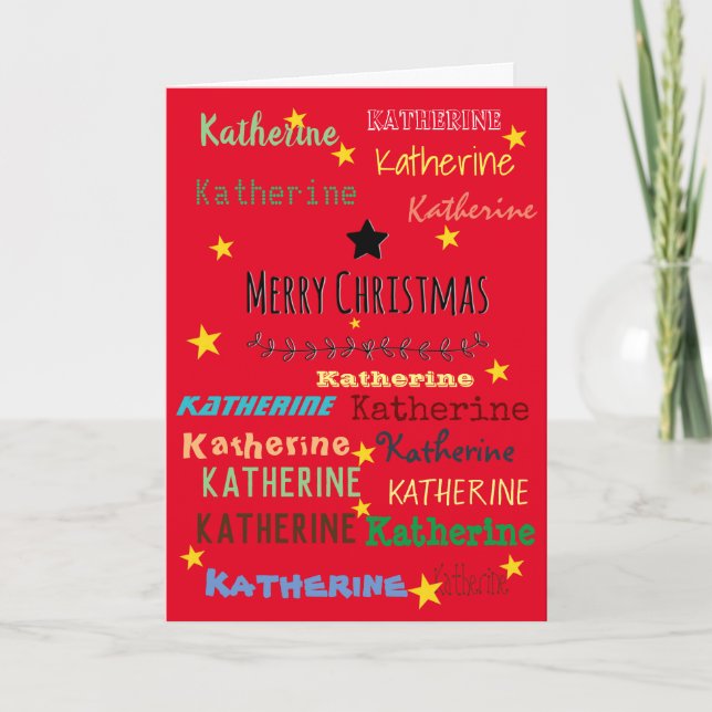 Personalized name Christmas Card (Front)